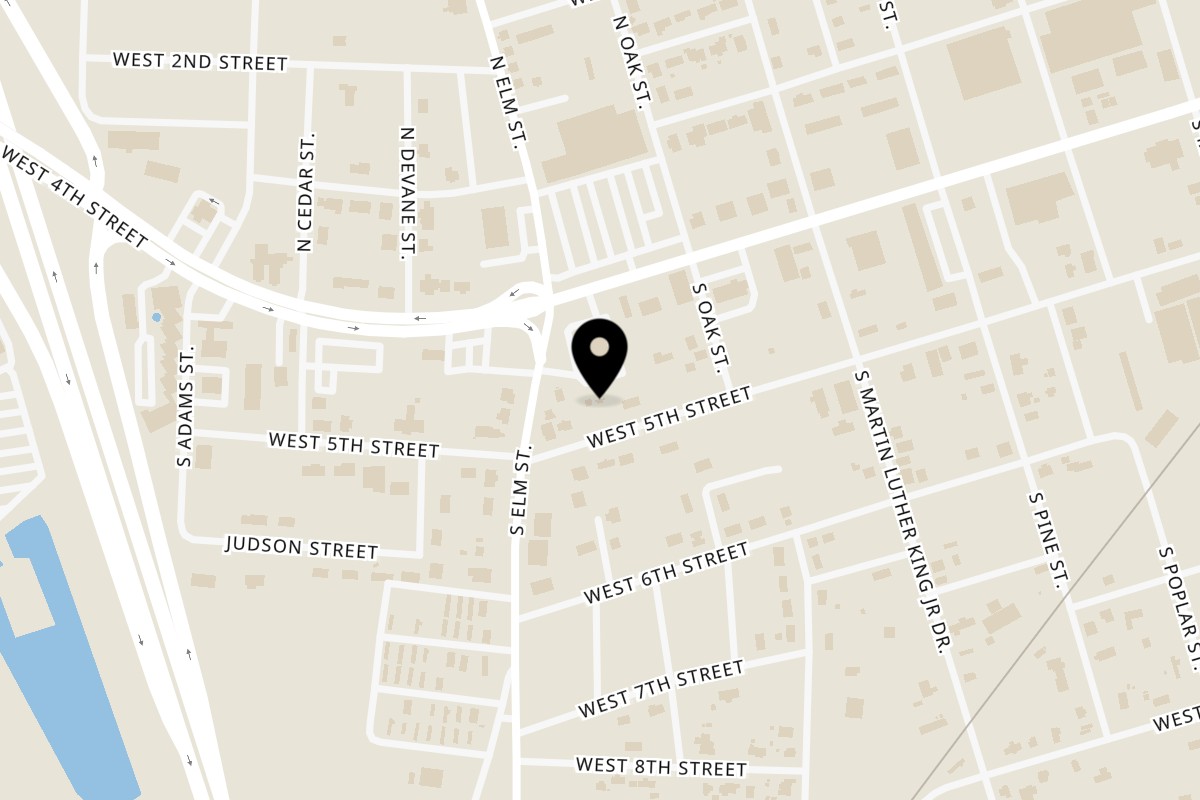 Map showing the location of B & T Soul Food And More on 718 W 5th St in Adel